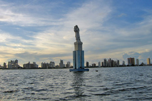 A photo of a monument in Cartagena, Colombia